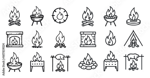 Fire Cooking Icons