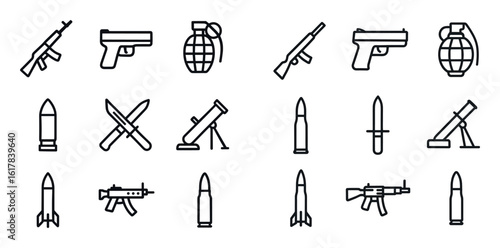 Minimalist War Icons