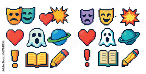 Pixel Art Movie Icons