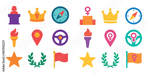 Feminism Icon Set