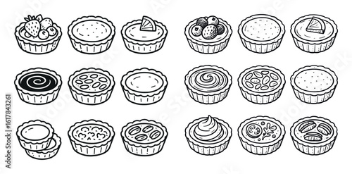 Hand-Drawn Tart Icons