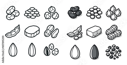 Vegan Proteins Icons