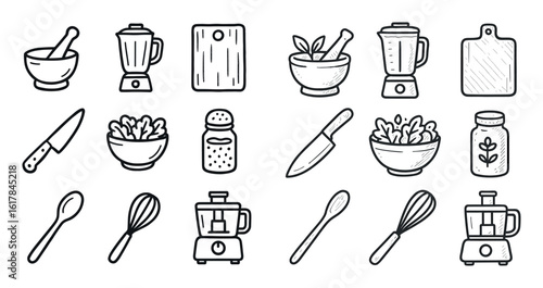 Vegan Kitchen Icons