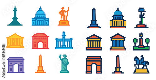 Patriotism Pixel Icons