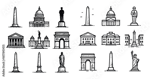 Patriotic Landmark Icons