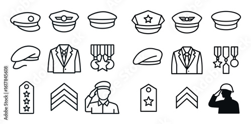 Patriotic Outlines Icons