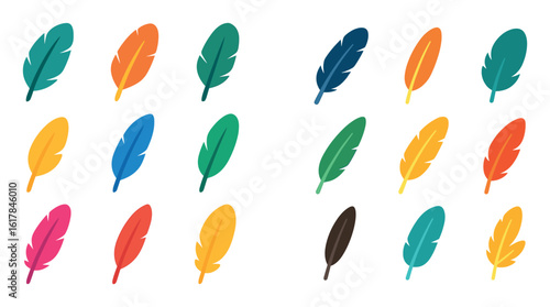 Colorful Feather Icons