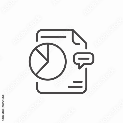 document chart comment icon sign vector