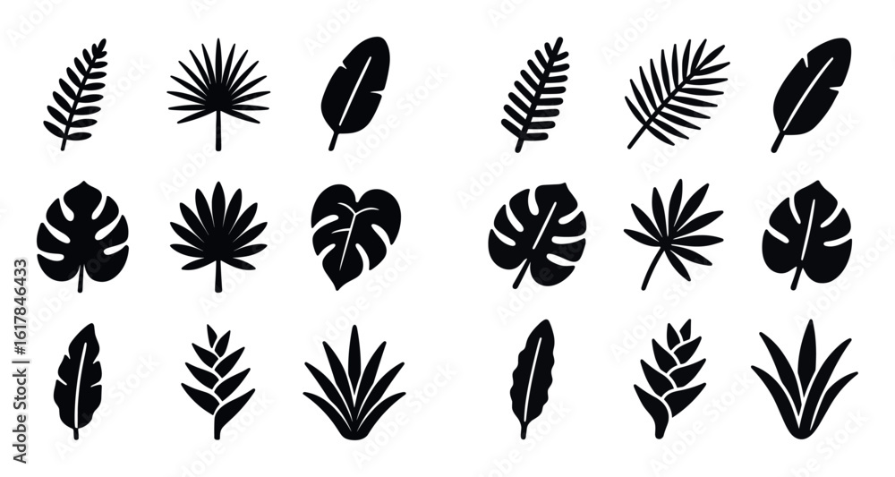 Obraz premium Tropical Leaf Icons