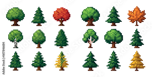 Pixel Tree Icons