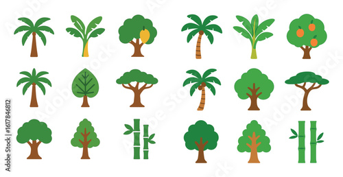 Tropical Tree Icons
