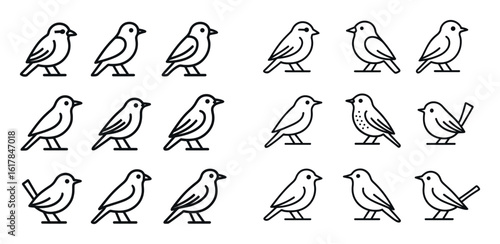 Minimalist Bird Icons