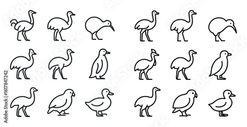 Flightless Bird Icons