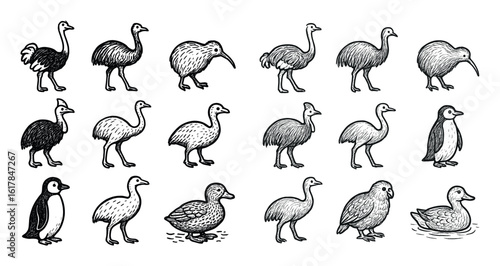 Flightless Bird Icons