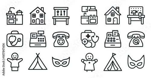 Minimalist Toy Icons