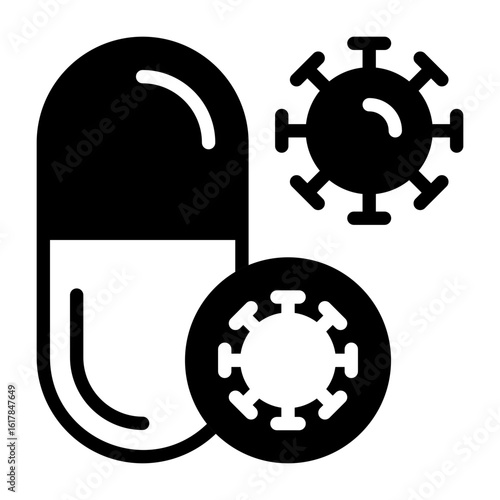 Antibiotic Semi Solid Vector Icon