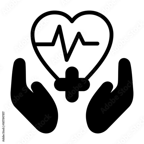 Cardiology Semi Solid Vector Icon