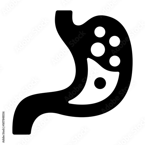 Gastroenterology Semi Solid Vector Icon