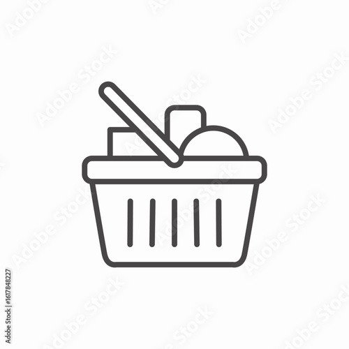 full shopping basket icon sign vector