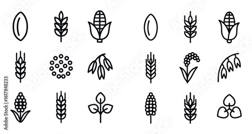 Minimalist Grain Icons