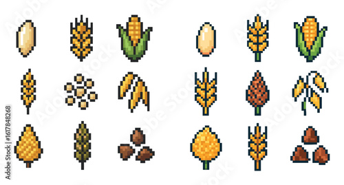Grain Pixel Art Icons