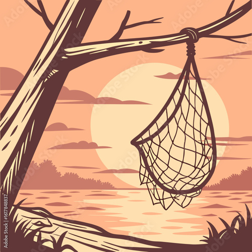 sailing ship in the sunset