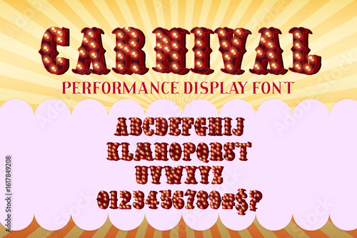 Bold  vintage style carnival font