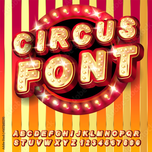 Bold  vintage style carnival font