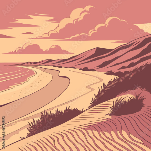 landscape with mountains