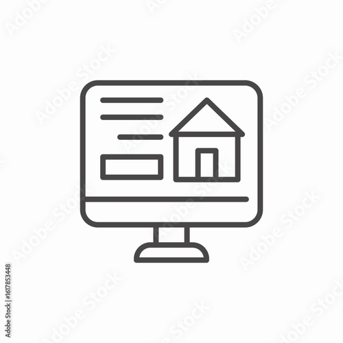 real estate website icon sign vector