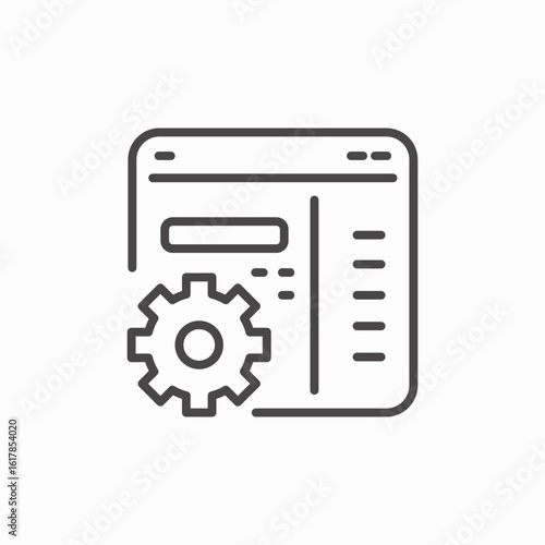 settings gear icon icon sign vector