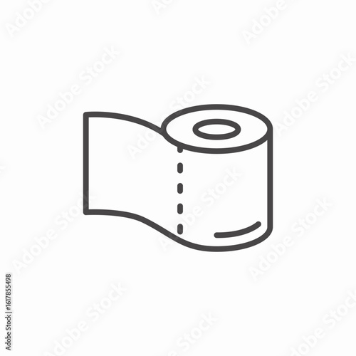 toilet paper roll icon sign vector