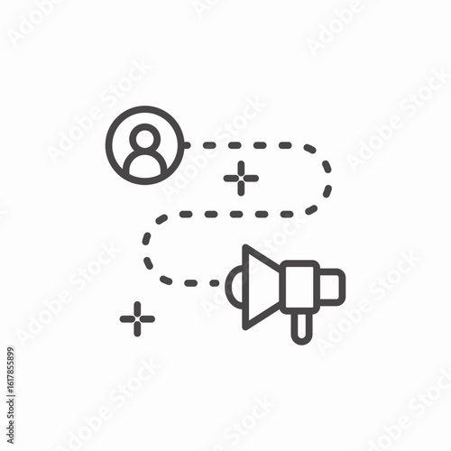user marketing campaign icon sign vector