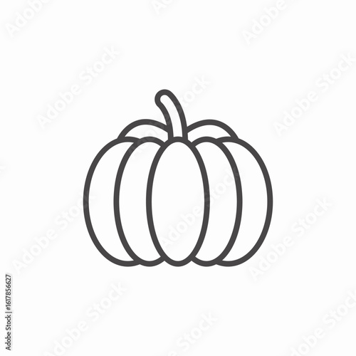 whole pumpkin halloween icon sign vector