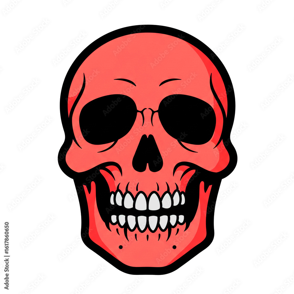 Obraz premium Red Skull Illustration