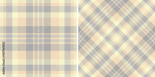 Elegant tartan patterns showcase traditional textile design with a calming color palette. Ideal for backgrounds, fabrics, or any design needing a classic touch.