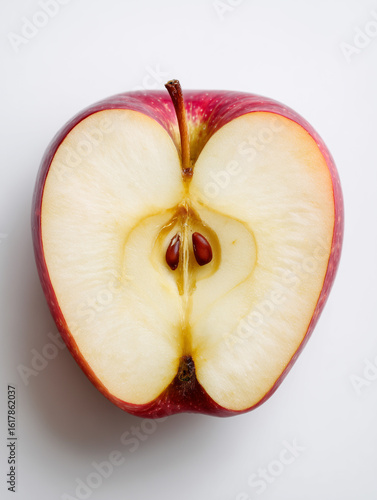 sliced red apple