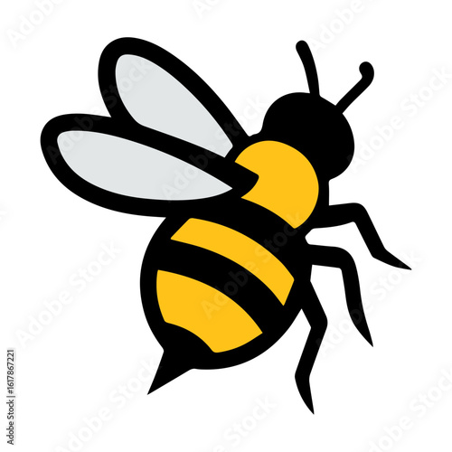 bee icon vector simple design