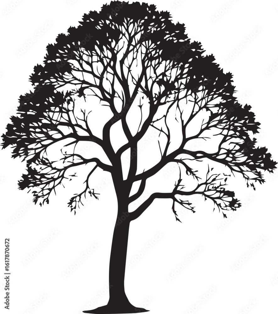 Obraz premium tree silhouette Vector | Minimalist & Trendy tree Silhouette Design | Unique & Stylish tree Artwork for Vector design 