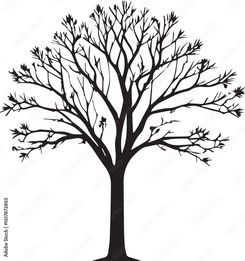 Obraz premium tree silhouette Vector | Minimalist & Trendy tree Silhouette Design | Unique & Stylish tree Artwork for Vector design 