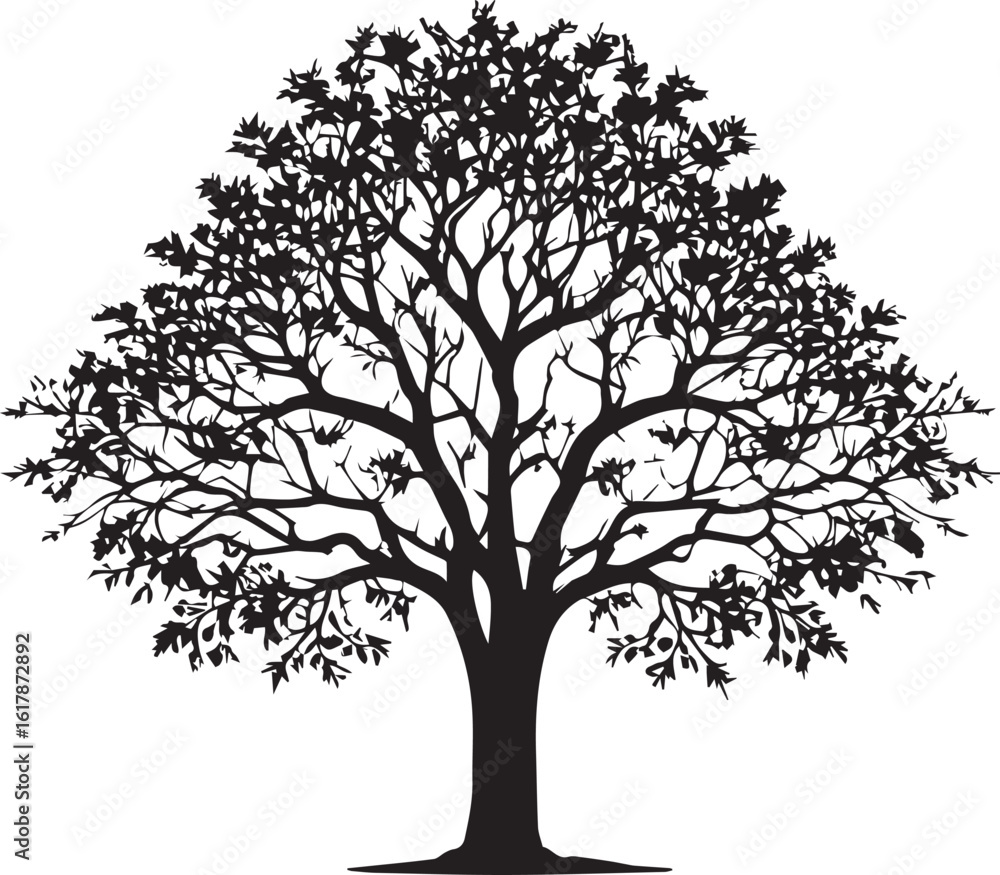 Fototapeta premium tree silhouette Vector | Minimalist & Trendy tree Silhouette Design | Unique & Stylish tree Artwork for Vector design 