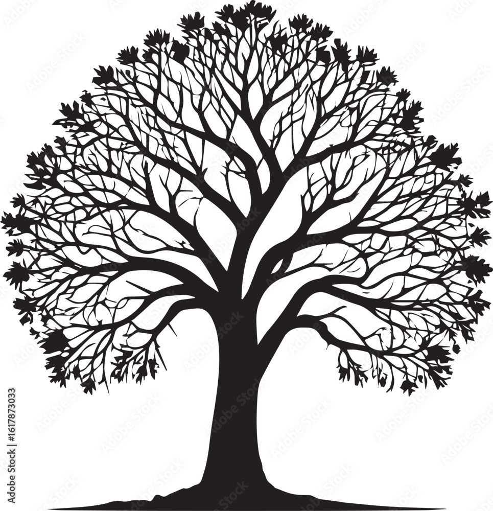 Fototapeta premium Tree silhouette Vector | Minimalist & Trendy Tree Silhouette Design | Unique & Stylish Tree Artwork for Vector design