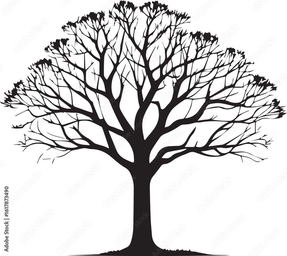 Obraz premium tree silhouette Vector | Minimalist & Trendy tree Silhouette Design | Unique & Stylish tree Artwork for Vector design 