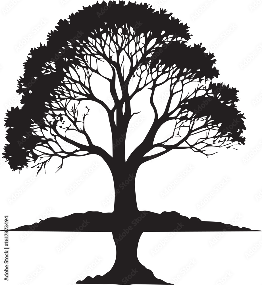 Fototapeta premium tree silhouette Vector | Minimalist & Trendy tree Silhouette Design | Unique & Stylish tree Artwork for Vector design 