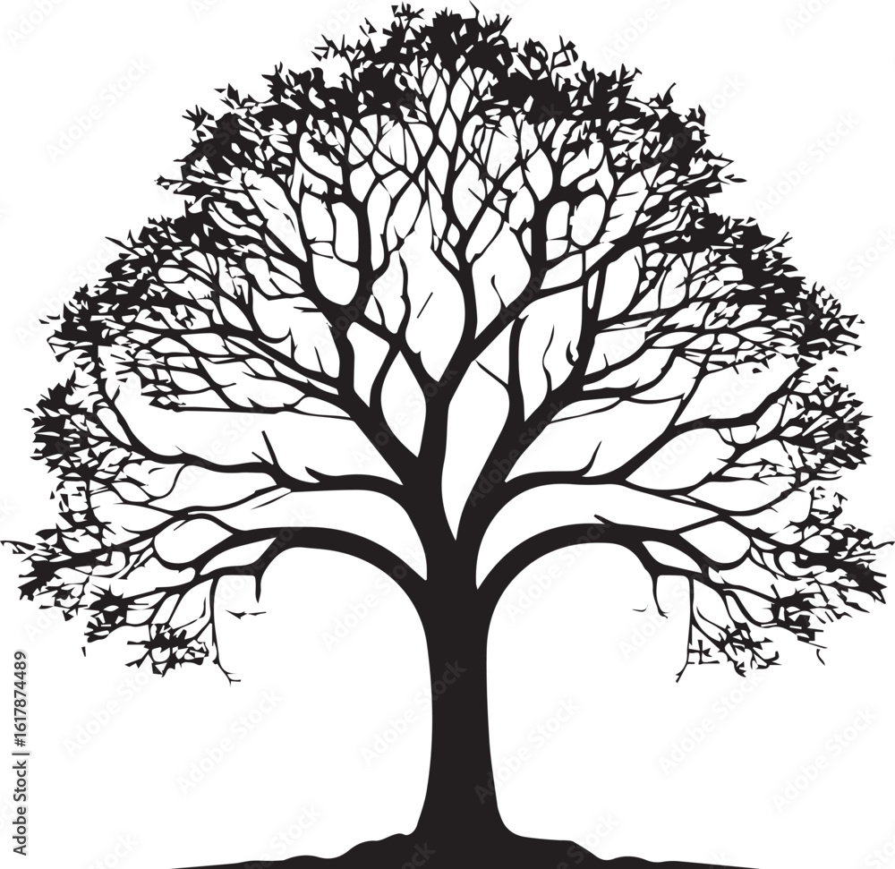 Fototapeta premium tree silhouette Vector | Minimalist & Trendy tree Silhouette Design | Unique & Stylish tree Artwork for Vector design 