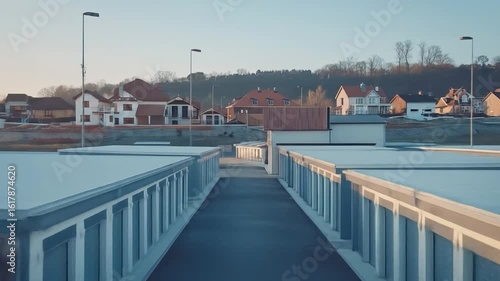 Suburban Self Storage Units at Dawn.