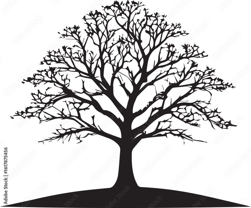 Obraz premium Tree silhouette Vector | Minimalist & Trendy Tree Silhouette Design | Unique & Stylish Tree Artwork for Vector design