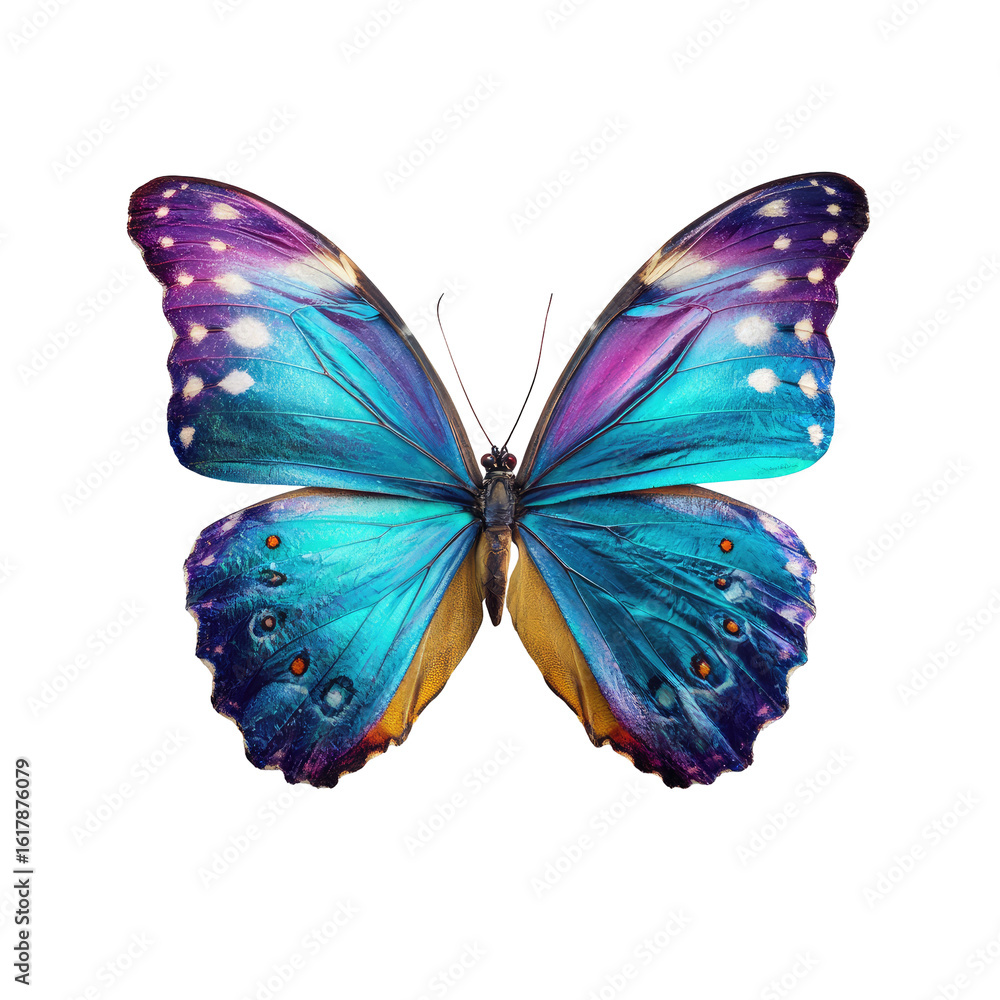 Fototapeta premium Vibrant butterfly, iridescent wings