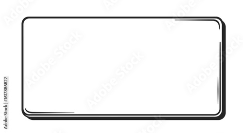 Rectangular Frame with Rounded Corners and Double Border Design