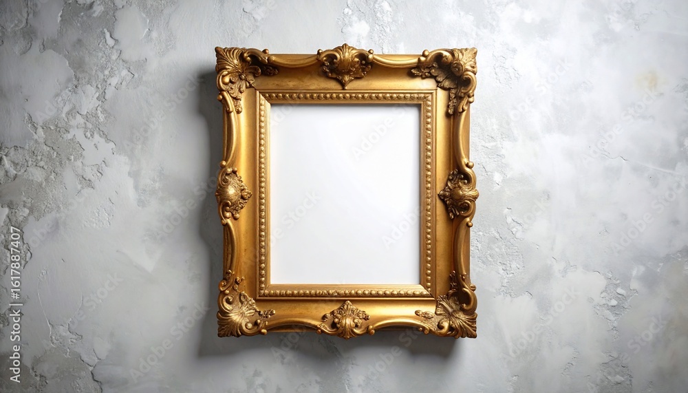 Obraz premium Elegant Gold Frame on Textured Wall